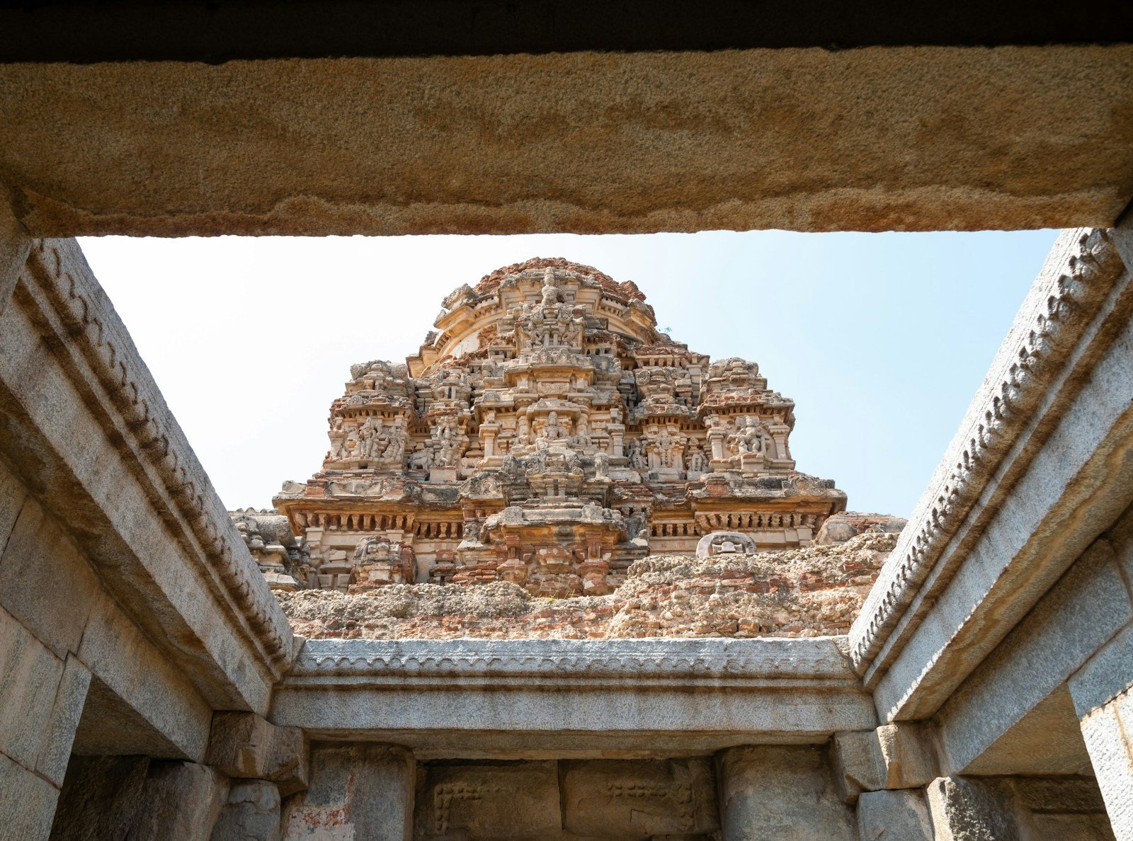 Vijaya Vittala temple complex in Hampi, Karnataka, with historic stone architecture.